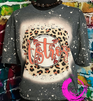 Astros shirt with Leopard Print