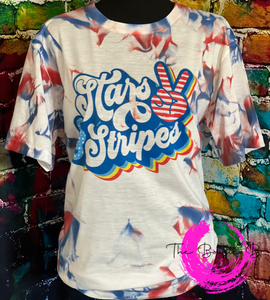 Stars and Stripes Tie Dye Tee