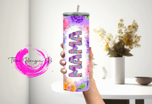 Mama Tumbler With Lavender Flowers