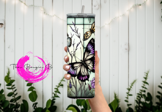 Butterfly Stained Glass Tumbler