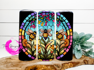 Bee Stained Glass Tumbler