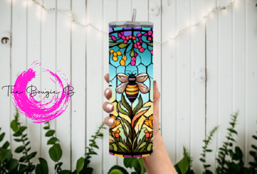 Bee Stained Glass Tumbler