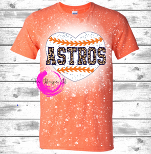 Astros Baseball Heart T-Shirt