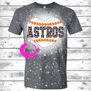 Astros Baseball Heart T-Shirt