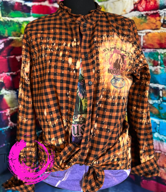 Hocus Pocus Flannel with Distressing