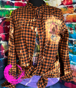 Hocus Pocus Flannel with Distressing