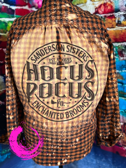 Hocus Pocus Flannel with Distressing