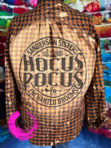 Hocus Pocus Flannel with Distressing