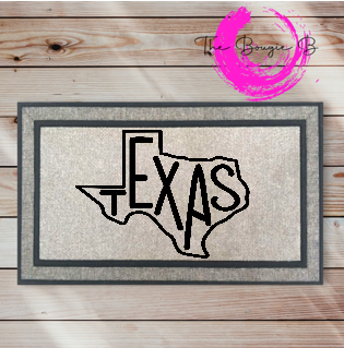 Texas State Shape Door Mat