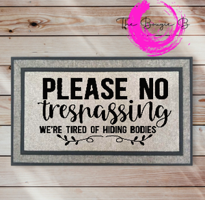 No Trespassing Doormat