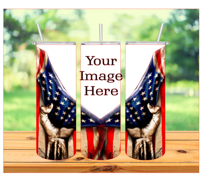 hands holding Flag....Personalized