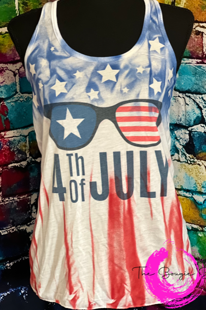 4th of July Tank with Sunglasses