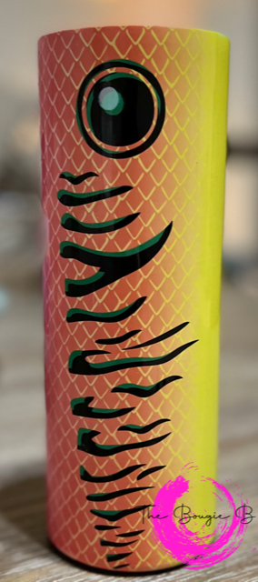 fish lure tumblers Pink And Yellow Fishing Lure Tumbler – The Bougie B
