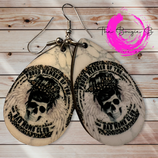 Bad mom skull earrings