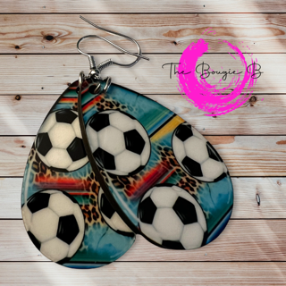 Soccer and Leopard Earrings