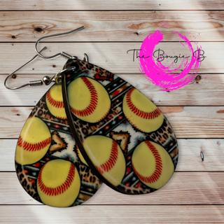 Softball Earrings