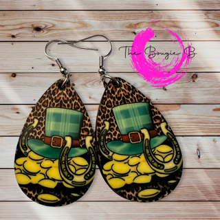 Leprechaun Leopard Earrings