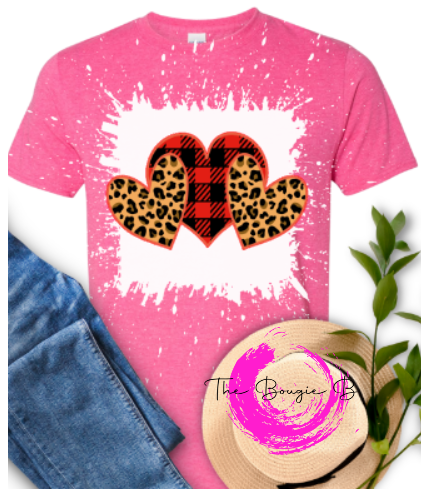 3 HEARTS BUFFALO PLAID & LEOPARD